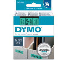 DYMO Ruban D1 noir/vert 12mm/7m, S0720590
