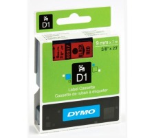 DYMO Ruban D1 noir/rouge 9mm/7m, S0720720
