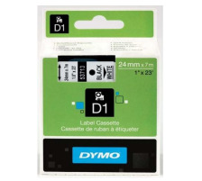 DYMO Ruban D1 noir/blanc 24mm/7m, S0720930