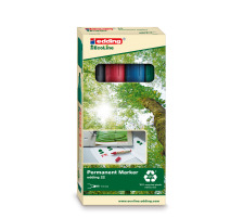 EDDING Permanent Marker 22 1.0-5.0mm 4-farbig ass., 4-22-4
