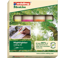 EDDING EcoLine Surligneur 24 2-5mm 4-couleurs, 24-E4