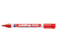 EDDING Marqeur permanent 400 1mm rouge Blister, 400BLI-2