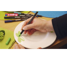 EDDING Marqueur porcelaine 4200 1-4mm 6 Warm Colours, 4200-E6-W