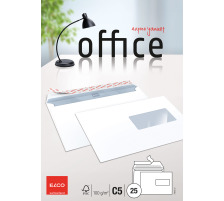 ELCO Envelope fentre droit C5 100g, blanc, colle 25 pcs., 74472.12