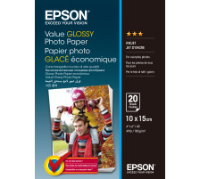 EPSON Value Photo Paper 10x15cm InkJet 183g 20 feuilles, S400037