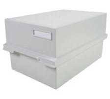 EXACOMPTA Caisse defichier A6 gris, 51240D