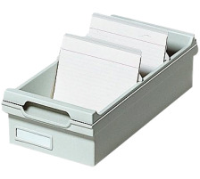 EXACOMPTA Caisse defichier A6 gris, 51240D