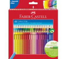 FABER-CASTELL Crayon de couleur Colour Grip 48 pcs, tui, 112449