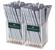 FABER-CASTELL Bleistift Grip 2001 2mm/HB Kcher, silber 144 Stck, 117023