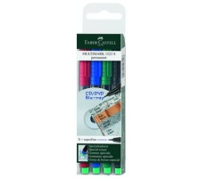 FABER-CASTELL OHP MULTIMARK S 4-couleurs ass. permanent, 152304