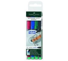 FABER-CASTELL OHP MULTIMARK M 4-couleurs ass. permanent, 152504
