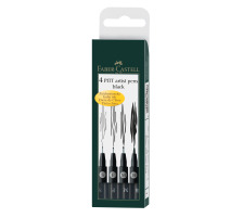 FABER-CASTELL Pitt Artist Pen noir 4 pcs., 167100