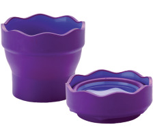 FABER-CASTELL Wasserbecher CLIC & GO brombeer, fr Pinsel, 181517