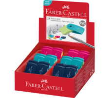24 X FABER-CASTELL Gomme Sleeve Mini div. couleurs ass. 1 pcs., 182445