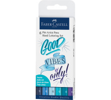 FABER-CASTELL PITT Art Pen Handlettering bleu 6 pcs., 267123