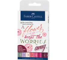 FABER-CASTELL Pitt Artist Pen Handlettering rose 8 pcs., 267124