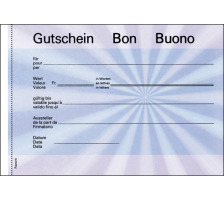 FAVORIT Bons D/F/I A6 bleu 25 flls., 2058 BLAU