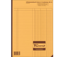 FAVORIT Livre colonne A4 blanc/blanc, 356