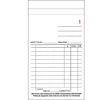 10 X FAVORIT Bloc de caisse 10x17,5cm blanc 50x2 feuilles, 35WEISS