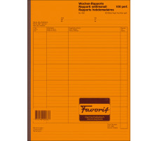 FAVORIT Rapport hebdomadaire D/F/I A4 blanc 100 feuilles, 400