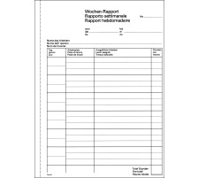 FAVORIT Rapport hebdomadaire D/F/I A5 blanc 50x2 feuilles, 507