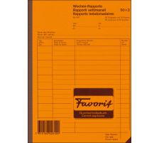 FAVORIT Rapport hebdomadaire D/F/I A5 blanc 50x2 feuilles, 507