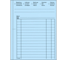 FAVORIT Libre polyvalent D/F/I A6 bleu/blanc 50x2 feuilles, 8111OK