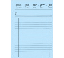 FAVORIT Mehrzweckbuch D/F/I A5 blau/weiss 50x2 Blatt, 8113OK