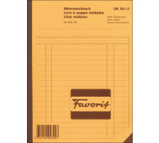 FAVORIT Libre polyvalent D/F/I A5 bleu/blanc 50x2 feuilles, 8113OK