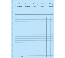 FAVORIT Libre polyvalent D/F/I A5 bleu/bleu/blanc 50x3 feuilles, 8115OK