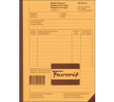 FAVORIT Rapport rgie D/F/I A5 blanc 50x2 feuilles, 8181 OK