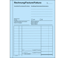 FAVORIT Factures D A6 bleu/blanc 50x2 feuilles, 8201 OK