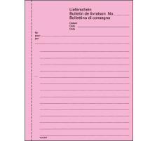 FAVORIT Bon de livraison D/F/I A6 rouge/blanc 50x2 feuilles, 8281OK