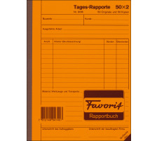FAVORIT Rapport journalier D A5 blanc/blanc 50x2 feuilles, 9186
