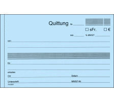 FAVORIT Quittance D A6 bleu/blanc 50x2 feuilles, 9296 OK