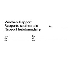 FAVORIT Rapports hebdo. A/F/I A5 papier autocopiant 50x2 flls., 9307 OK