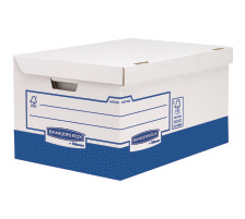 10 X FELLOWES Boite archiv. flip Top ULTRA blanc/bleu 37.8x28.7x54.5 cm, 4474601