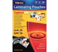 FELLOWES Pochette plast.125mic 54x86mm glossy 100 pcs., 5306302