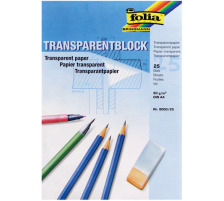 FOLIA Papier transparent A3 80/85g 25 feuilles, 03.8050.2