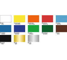 FOLIA Papier brilliant 35x50cm blanc, gomme 20 flls., 07.700.00