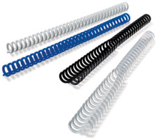GBC Baguettes de reliure 8mm A4 blanc, 34 anneaux 50 pcs., 388002E