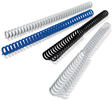 GBC Baguettes de reliure 12mm A4 blanc, 34 anneaux 50 pcs., 388057E