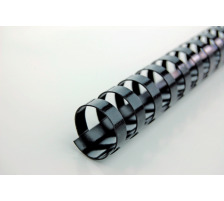 GBC Plastikbindrcken 16mm A4 schwarz, 21 Ringe 100 Stck, 4028600