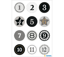 HERMA Sticker Advent noir 24 pcs. /2 flls., 15255