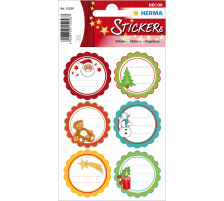 HERMA Sticker cadeau Nol 12 pcs. /2 flls., 15258