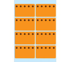 HERMA Tiefkhletiketten 84x120mm orange 48 Stck, 3774