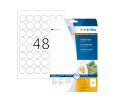 HERMA tiquet. univers. 30mm blanc 1200 pcs./25 flls., 4387