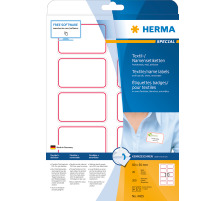 HERMA Etiquettes badges 80x50mm blanc 200 pcs./20 flls., 4405