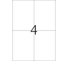 HERMA tiquettes univers. 105x148mm blanc 400 pcs./100 flls., 4676
