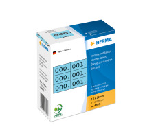 HERMA Numro triple 22x10mm bleu, 0-999 1000 pcs., 4803